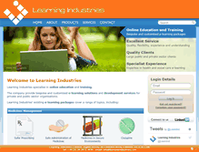 Tablet Screenshot of learningindustries.com